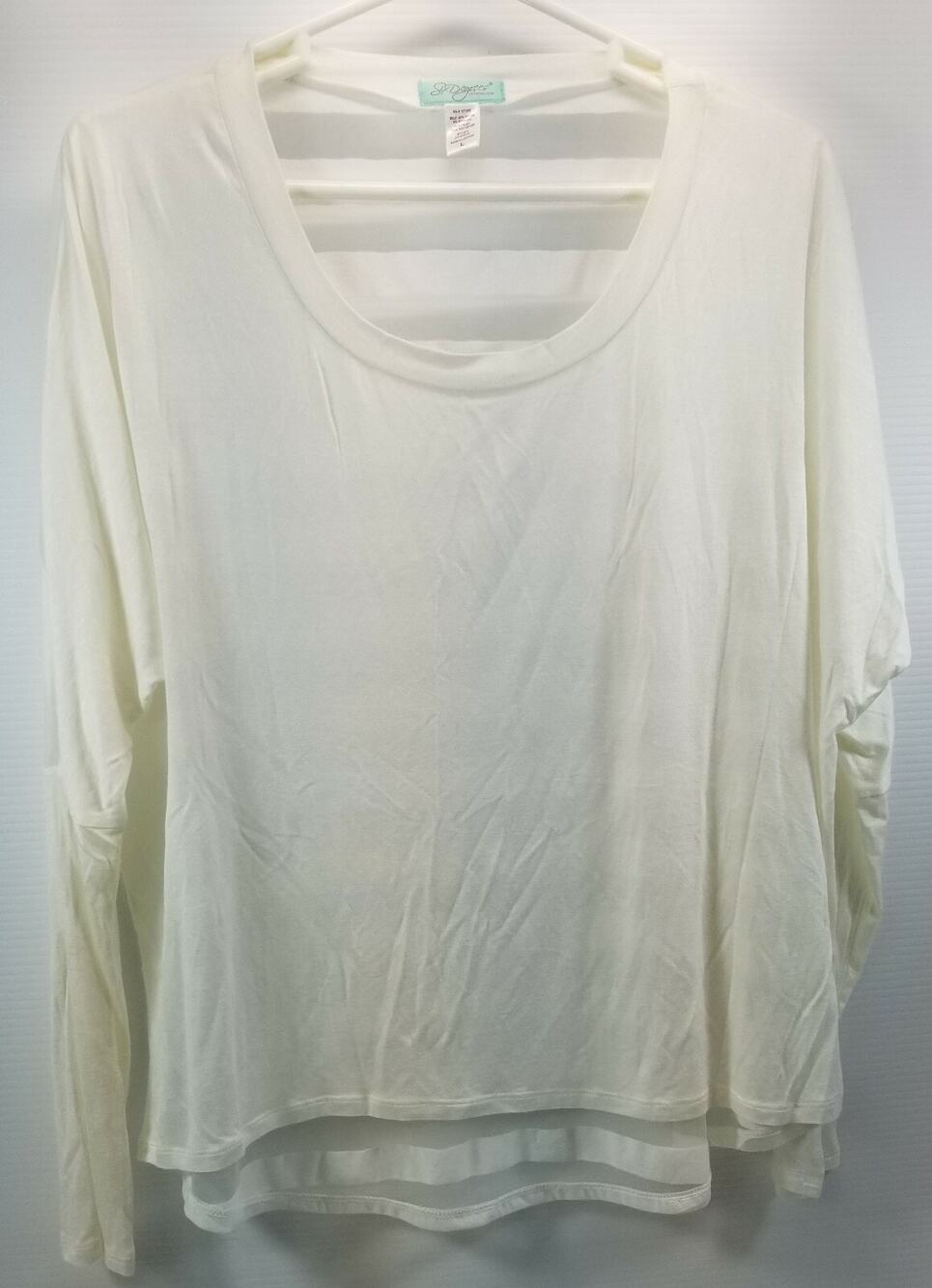 Six Degrees of Separation Women's White Shirt Blouse Contrast Striped Back Large - Picture 1 of 8